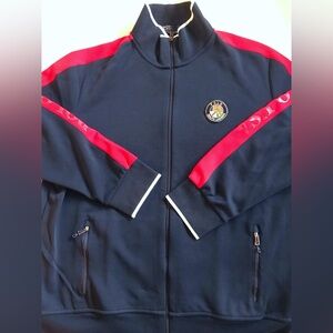 CUSTOMIZED-Polo Ralph Lauren Cookie Crest Navy, Red Performance Jacket-Polo USA